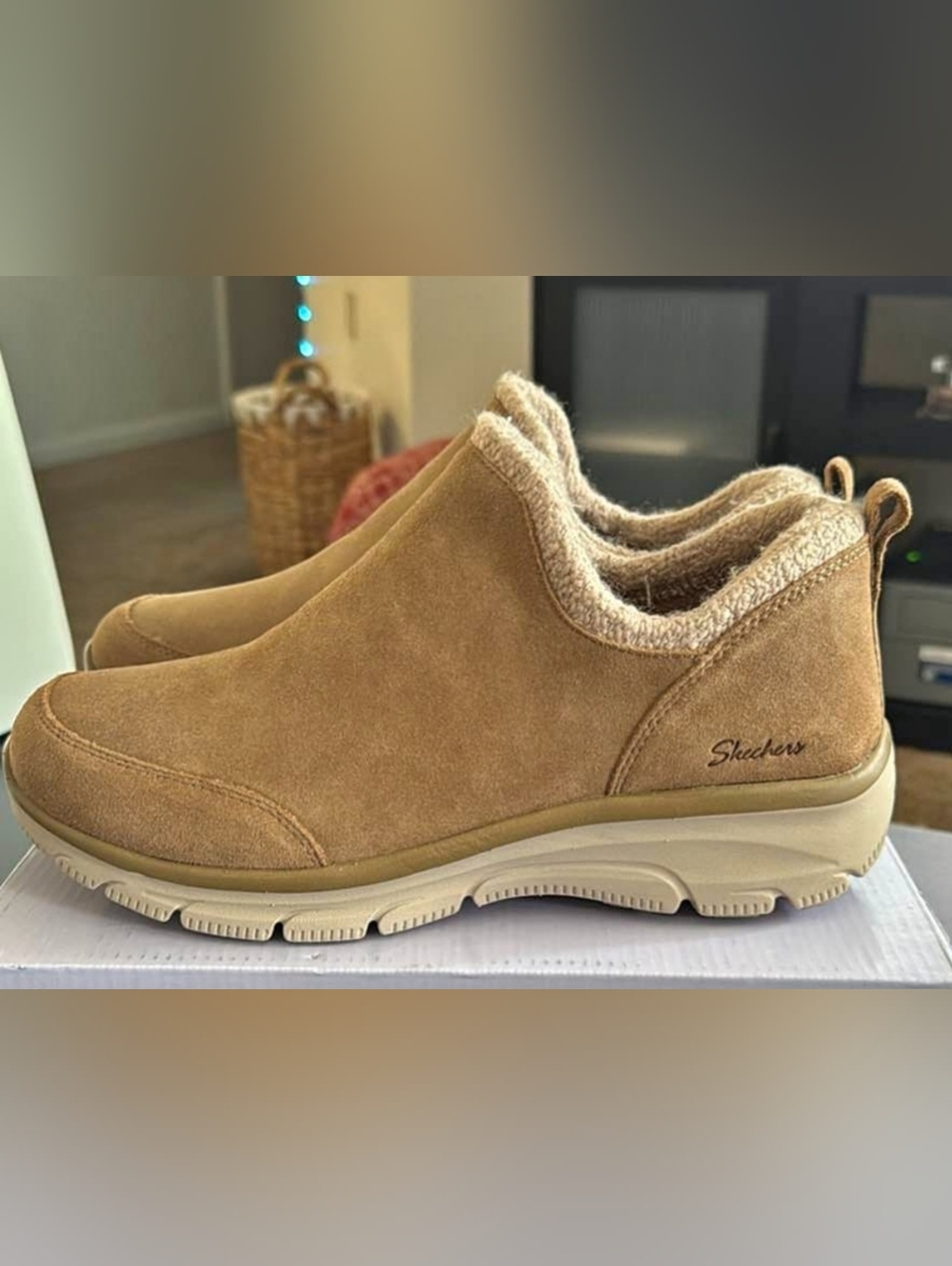 New-Comfy Skechers slip-ons. Has Air-Cooled Memory Foam and Relaxed Fit-size 11 - Picture 8 of 8